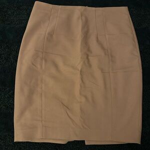 Elegant Tan Dark Pink Pencil Skirt